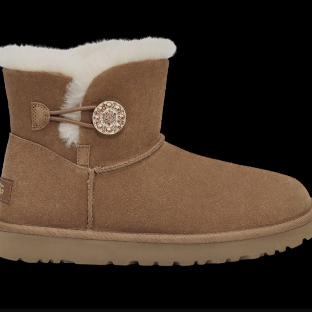 UGG Mini Bailey Button (Crystal) Size 5 *NWOT*